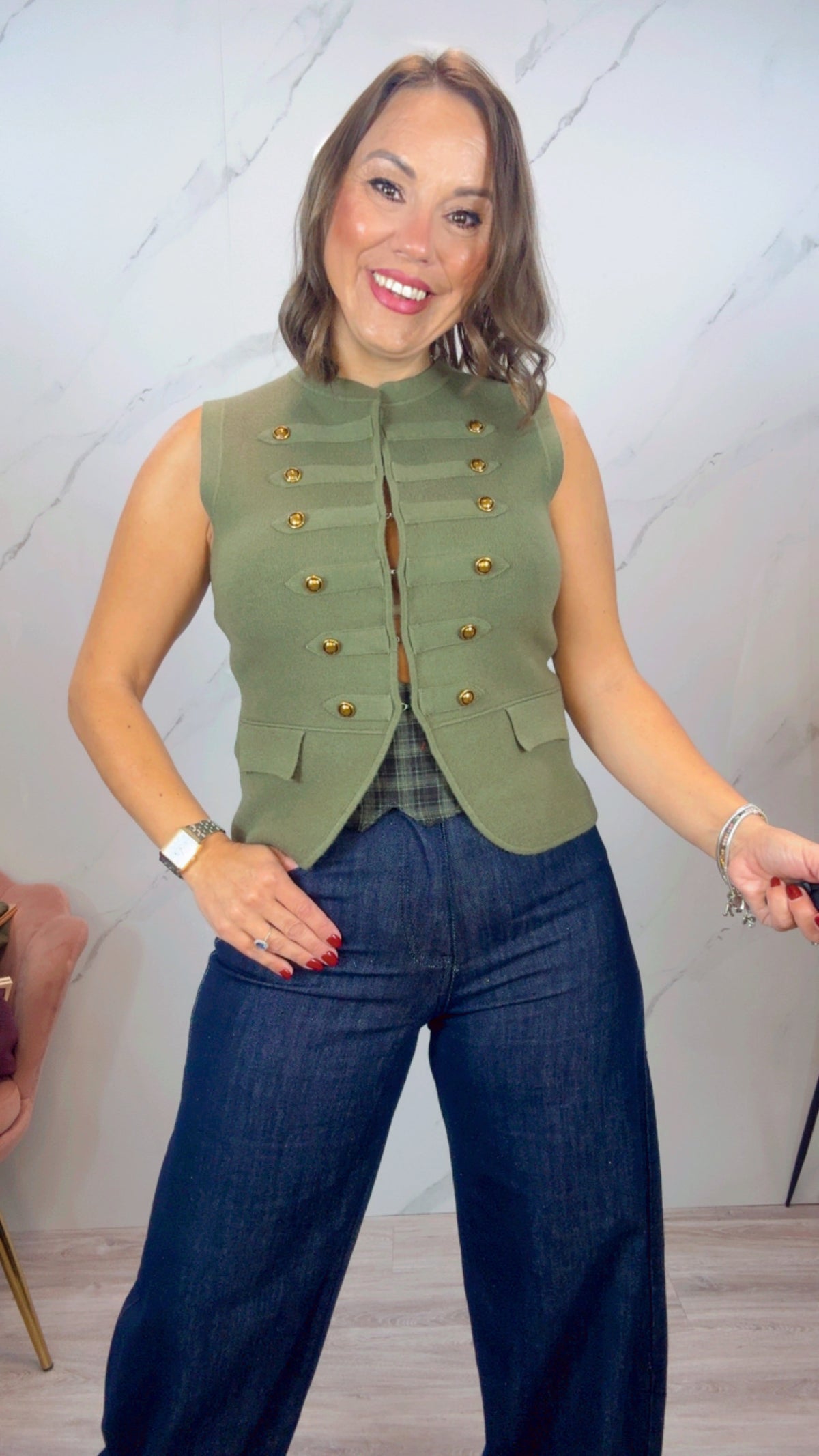 Chaleco Militar Verde Caza