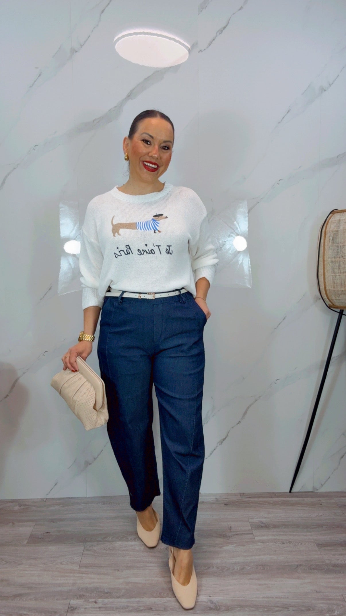 Pantalón Ballon Vaquero oscuro