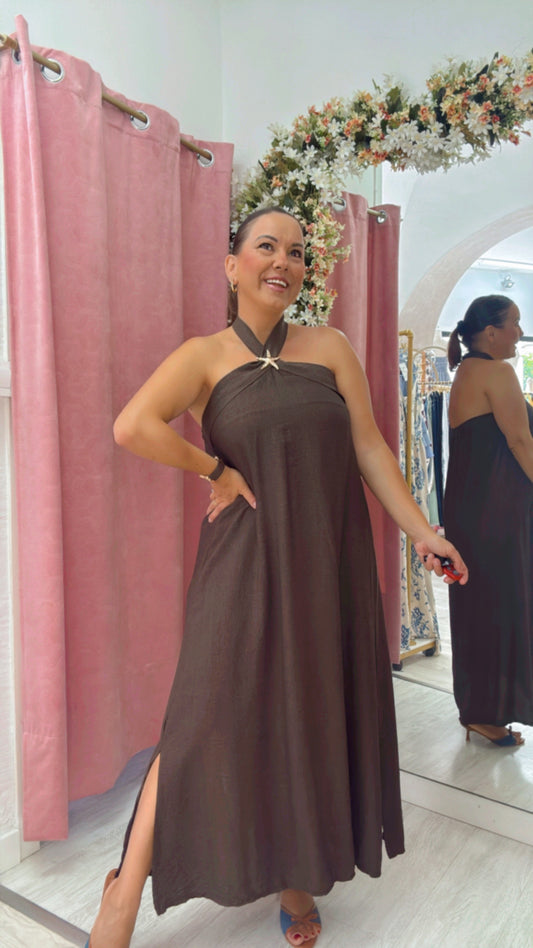Vestido Estrella Marrón