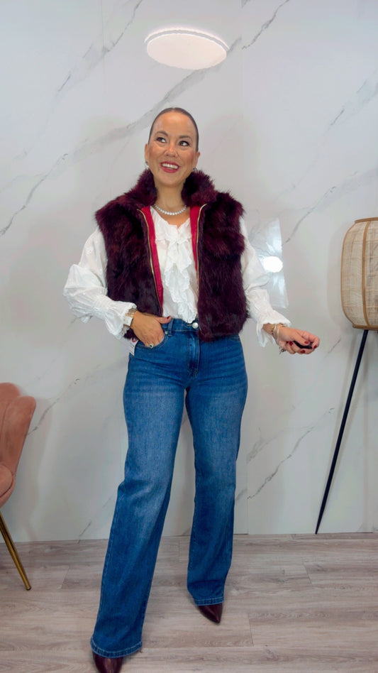 Pantalón Wide denim clero