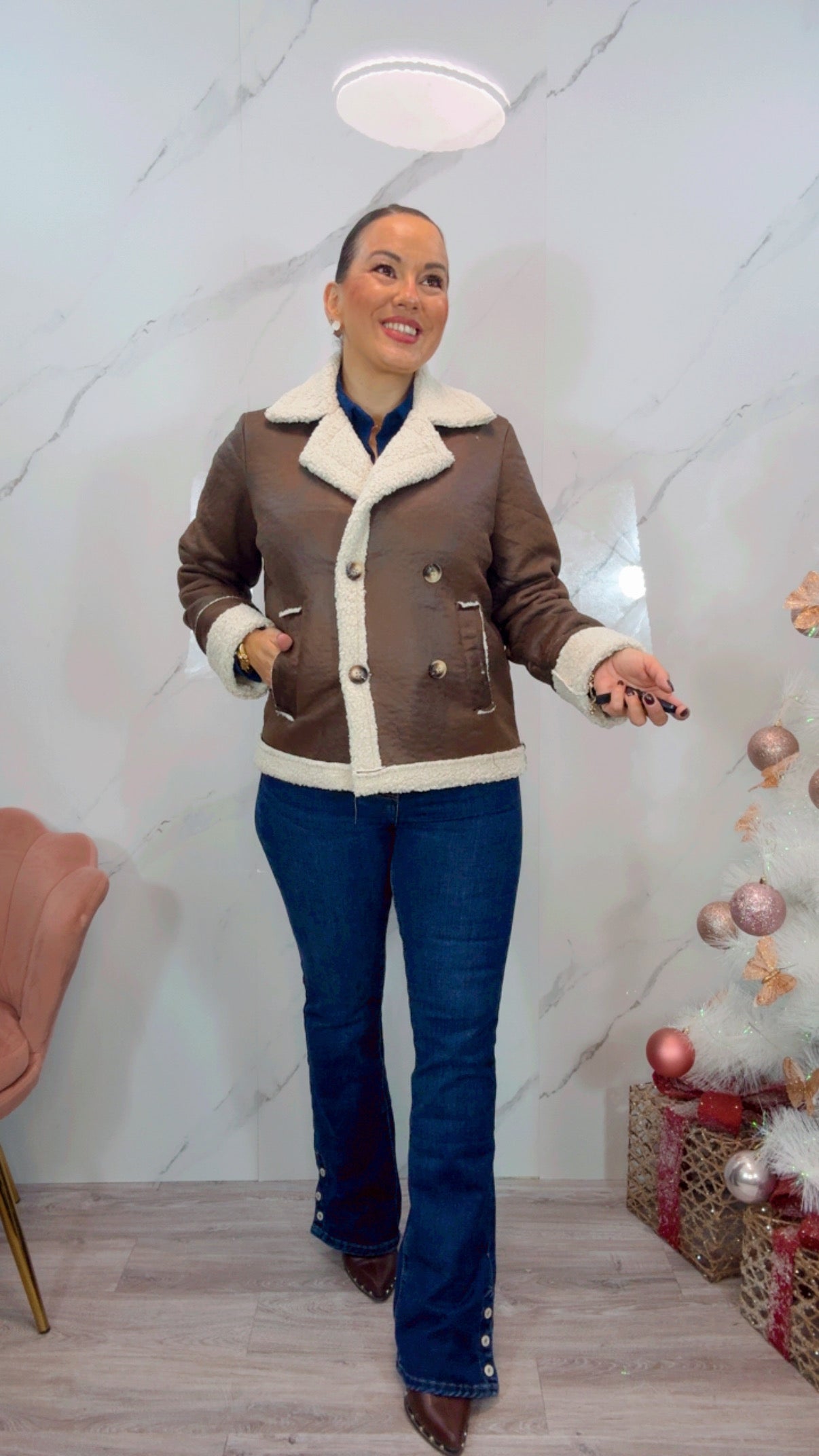 Chaqueta Aviador Marrón