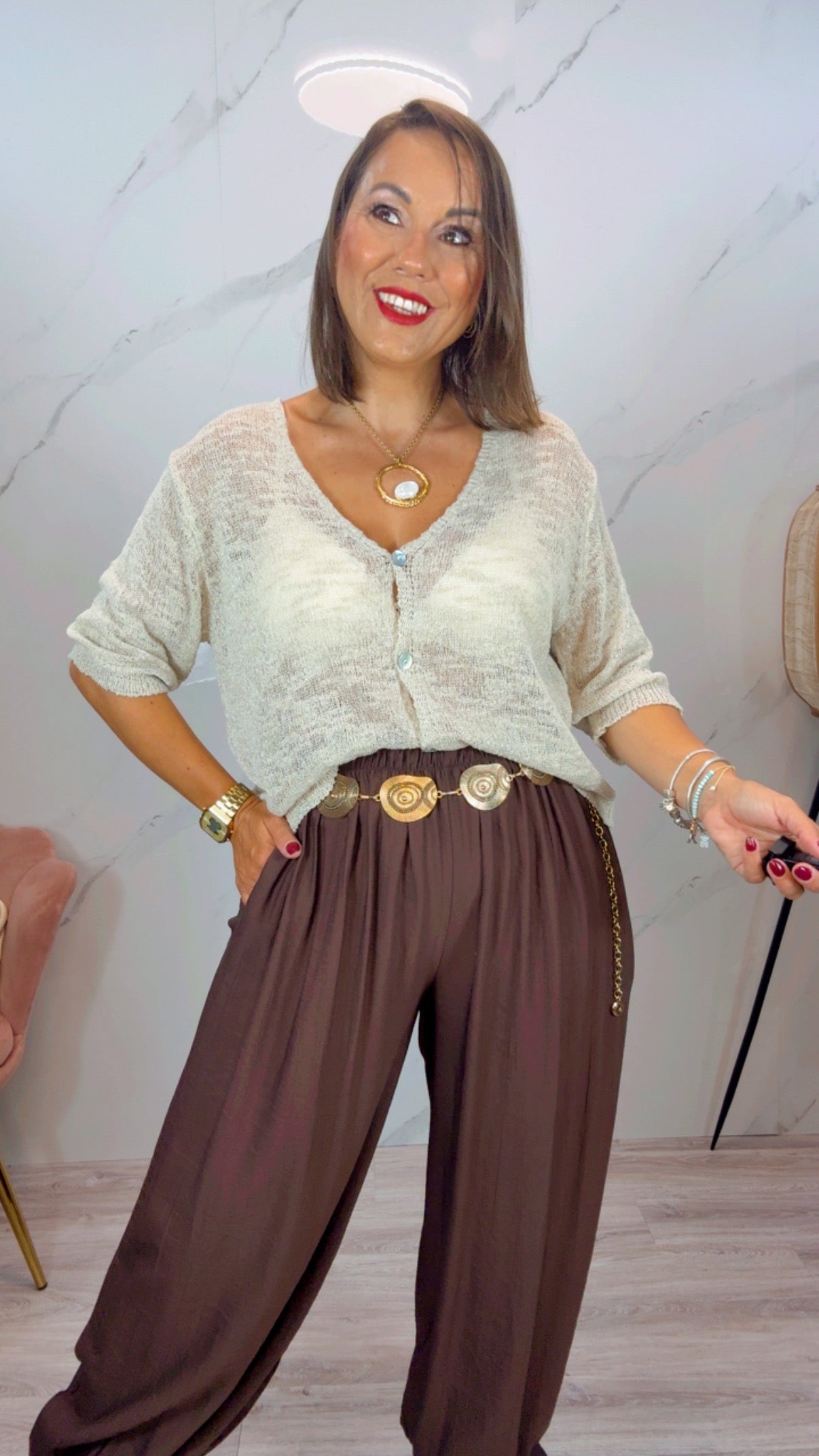 Rebeca hilo beige