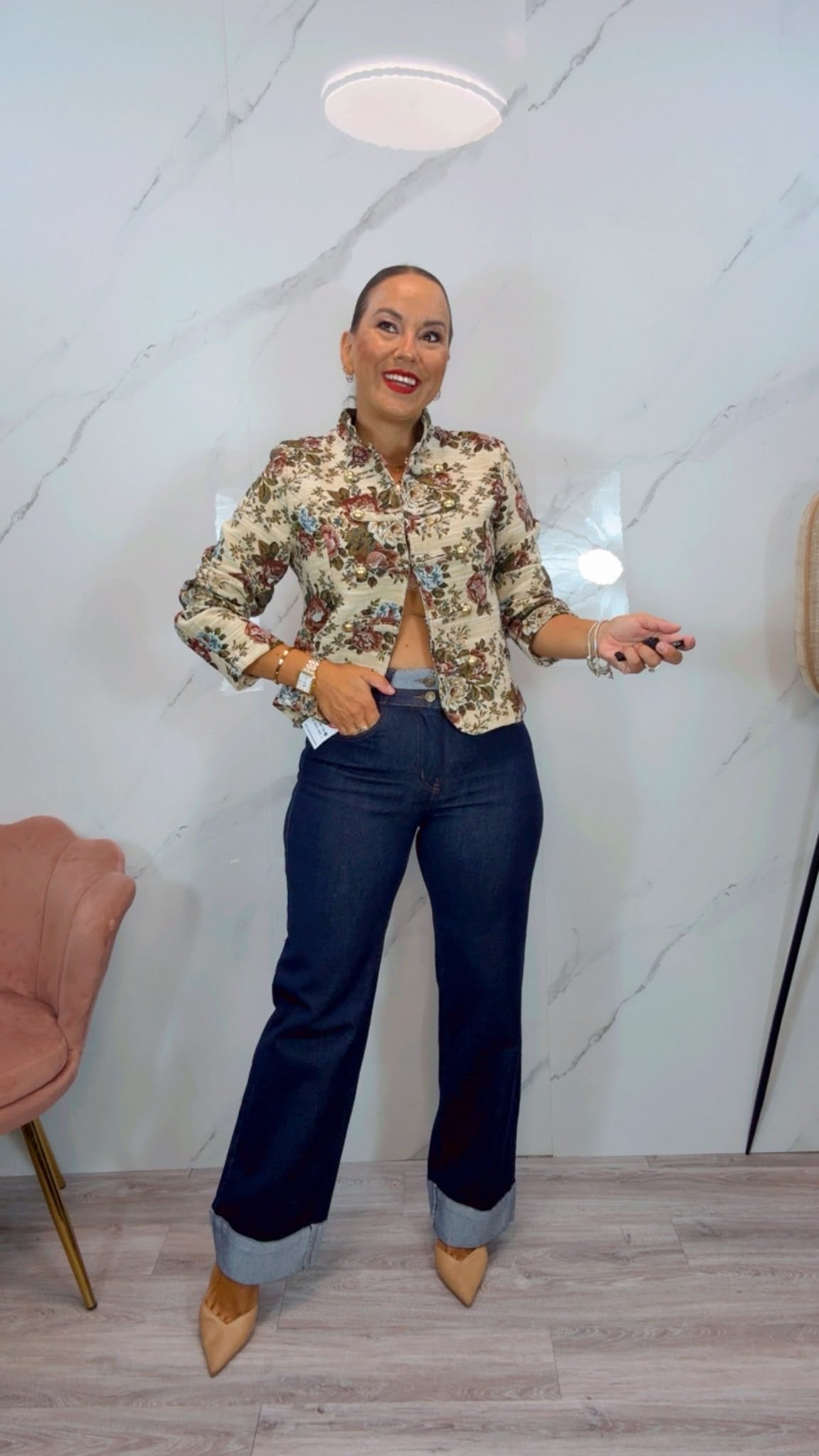 Chaqueta Militar Floral