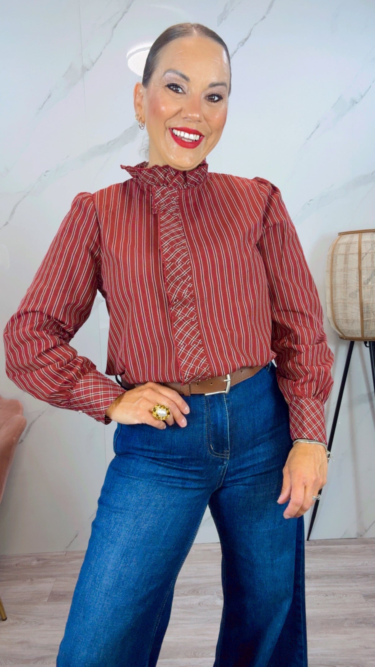 Camisa Amaral Burdeos