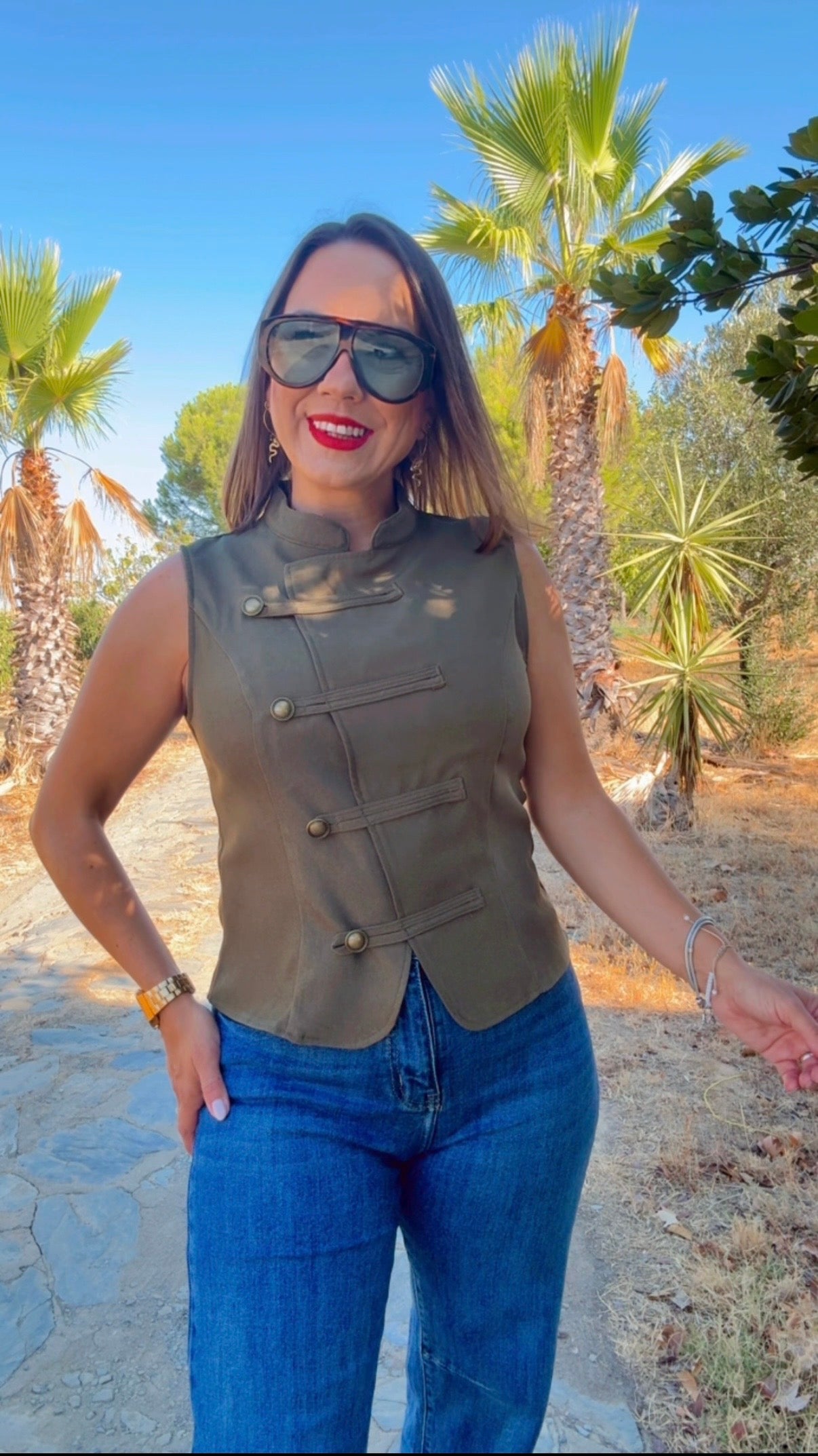 Chaleco Militar Verde Caza