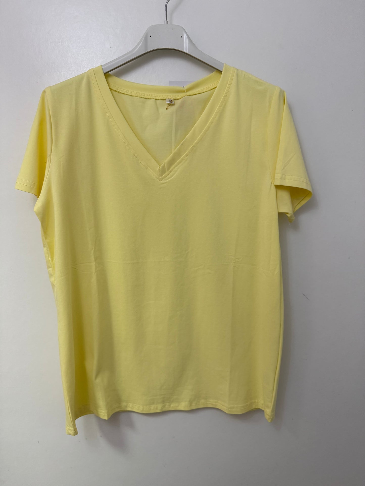 Camiseta Básica Manga Corta Amarilla
