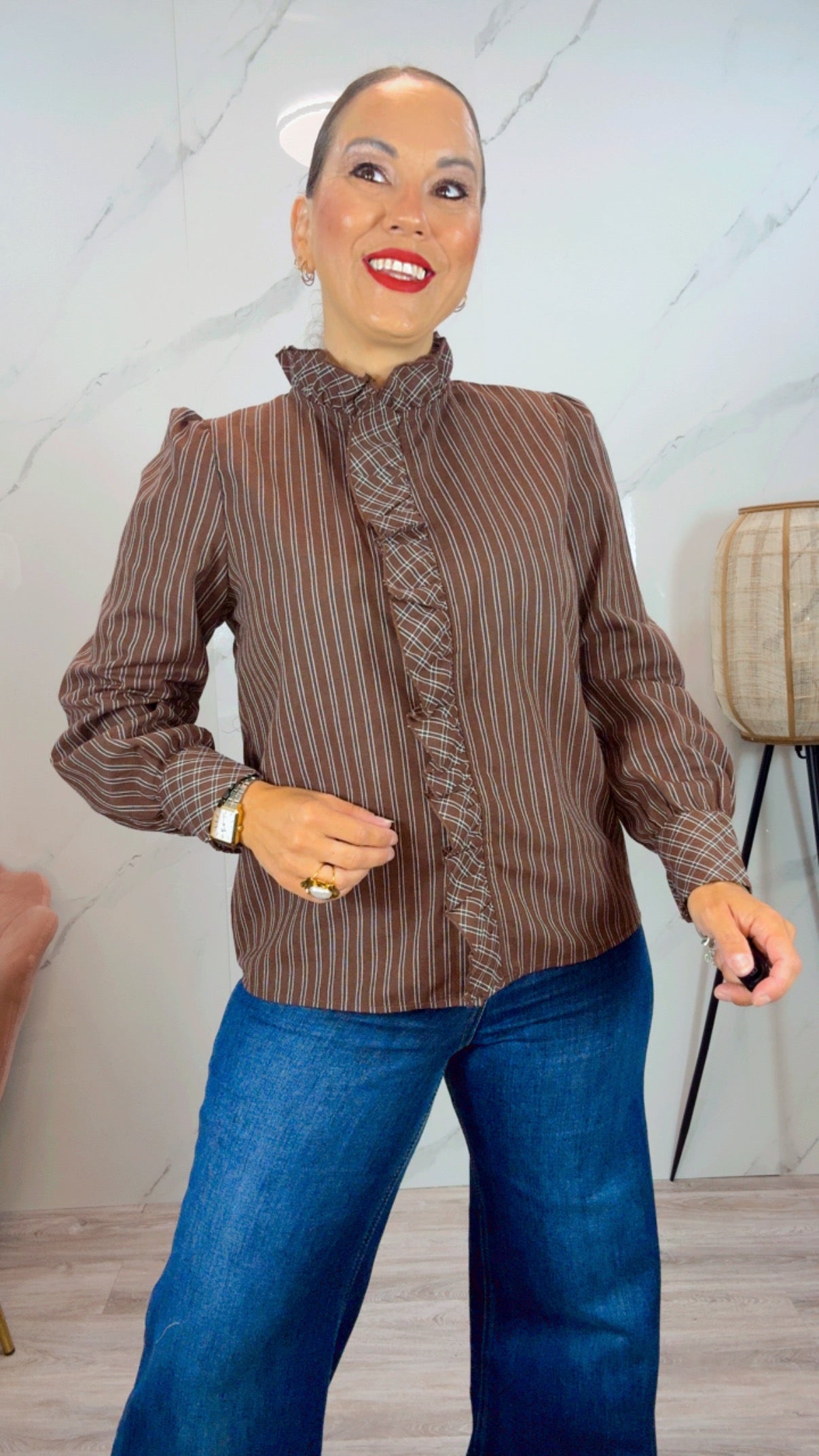 Camisa Amaral Marrón chocolate