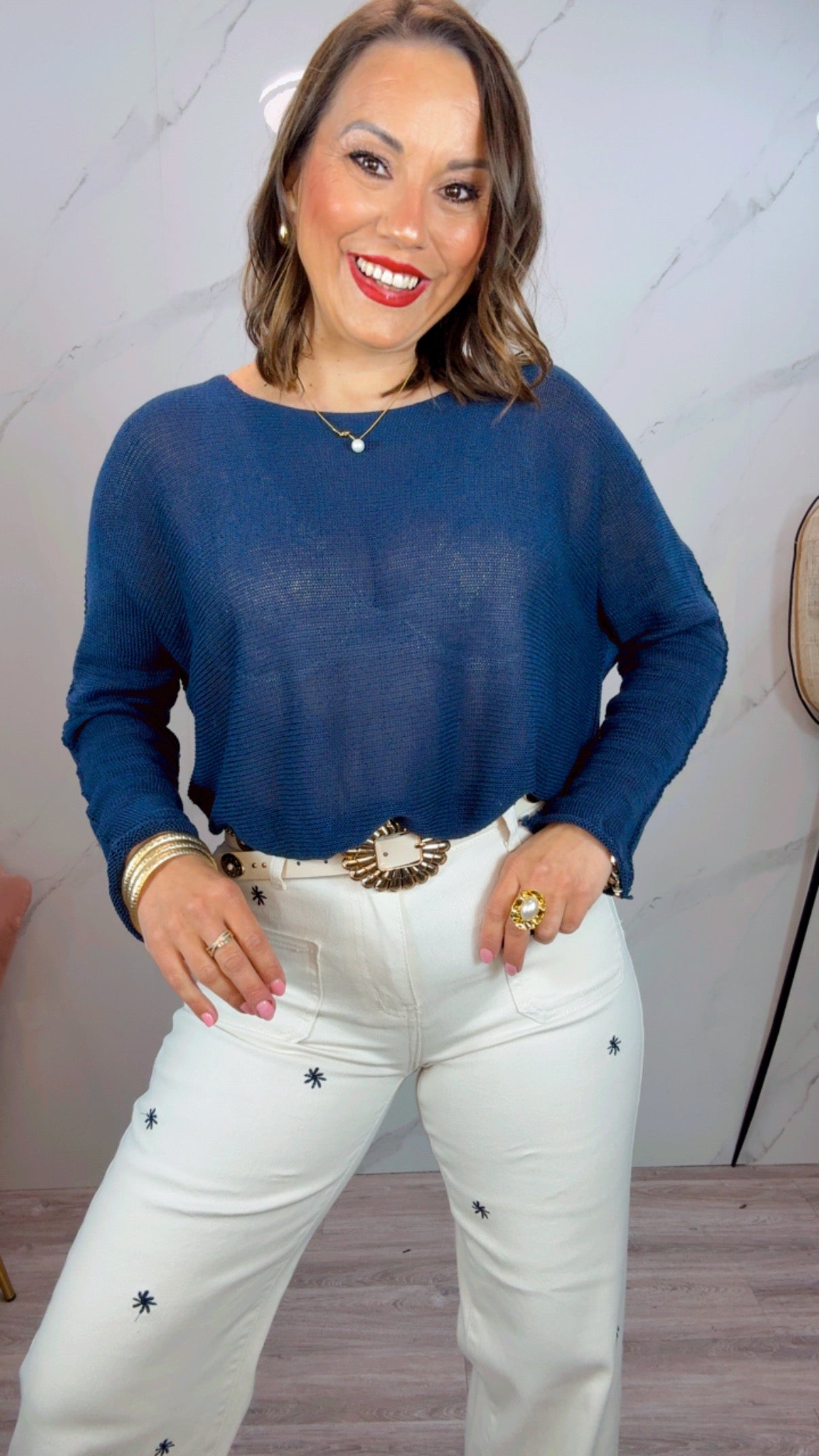 Jersey Hilo Azul Marino