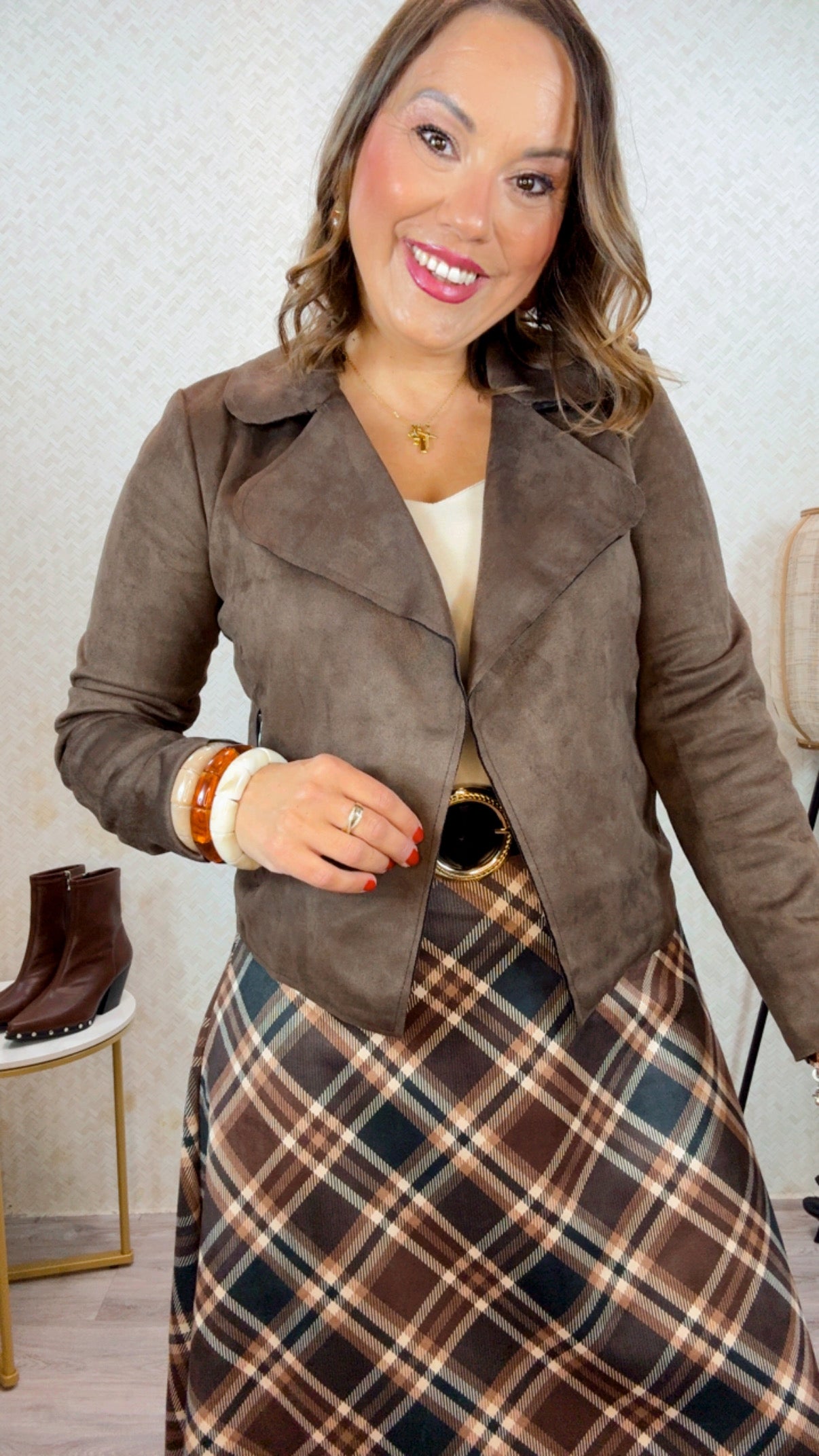 Chaqueta Antelina Marrón