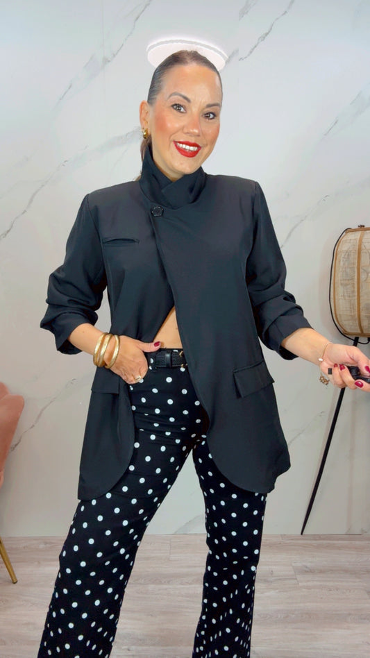 Chaqueta Cruzada Negra