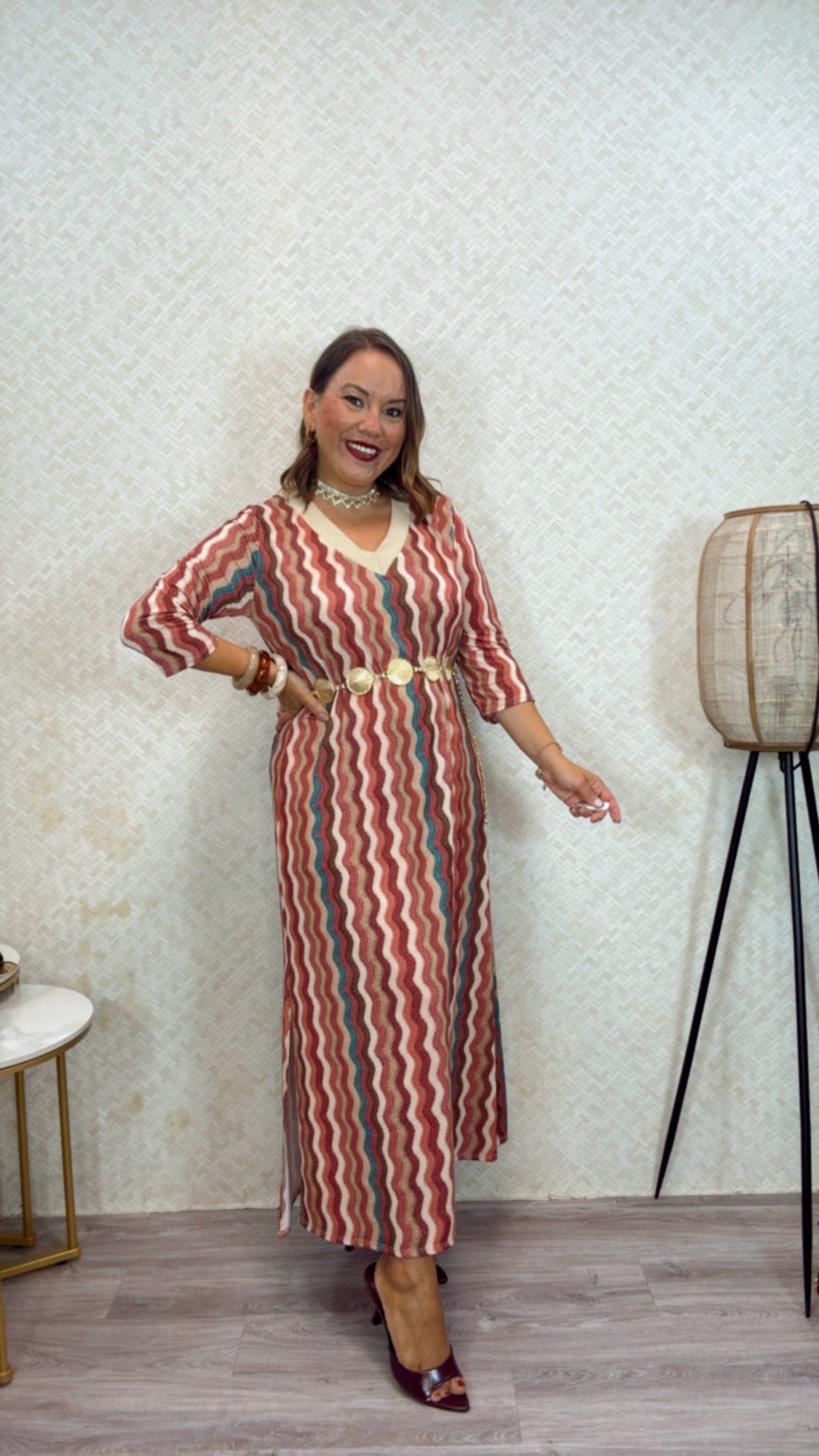 Vestido Ondas Rosa