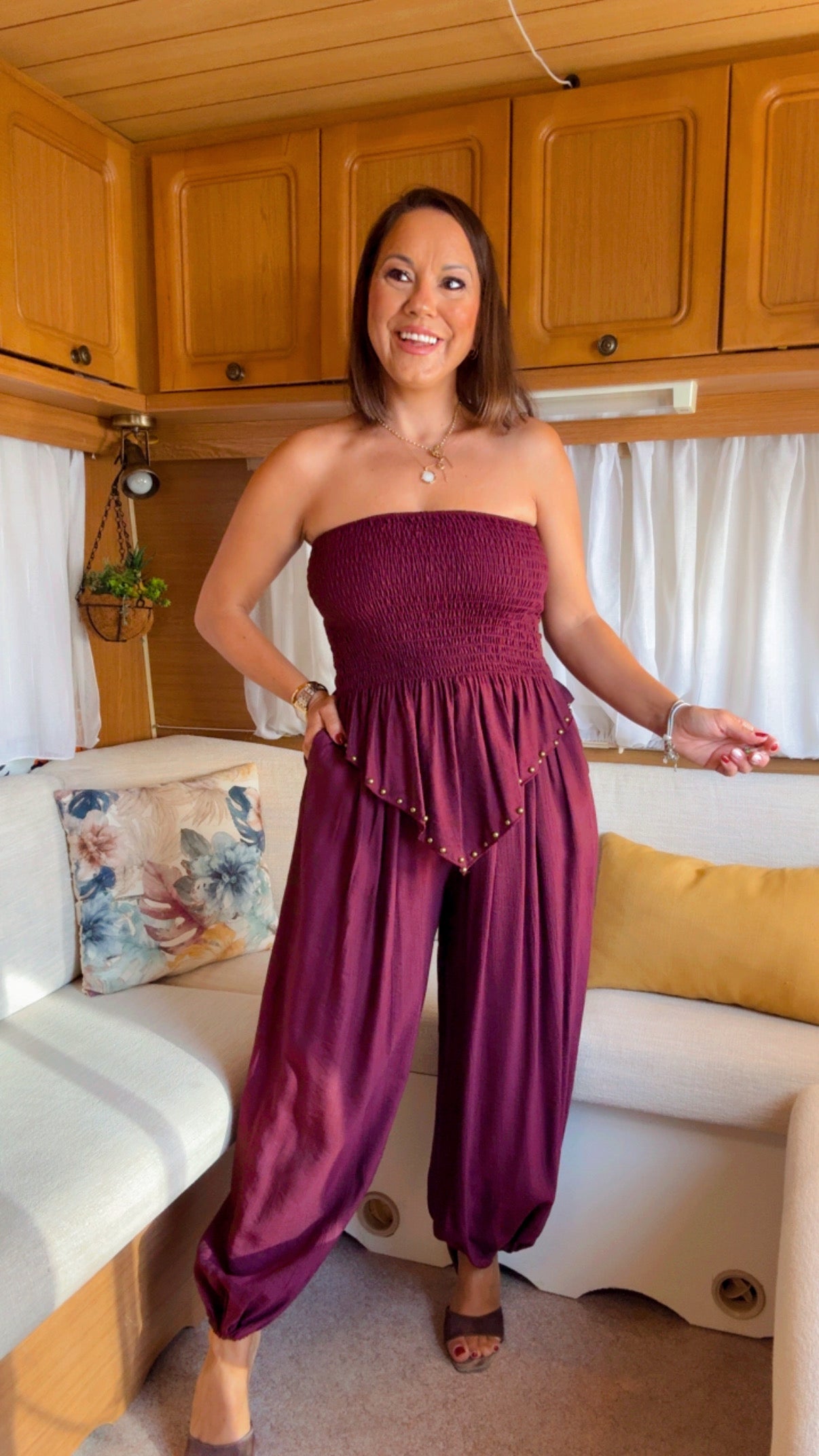 Conjunto Moroco Burdeos