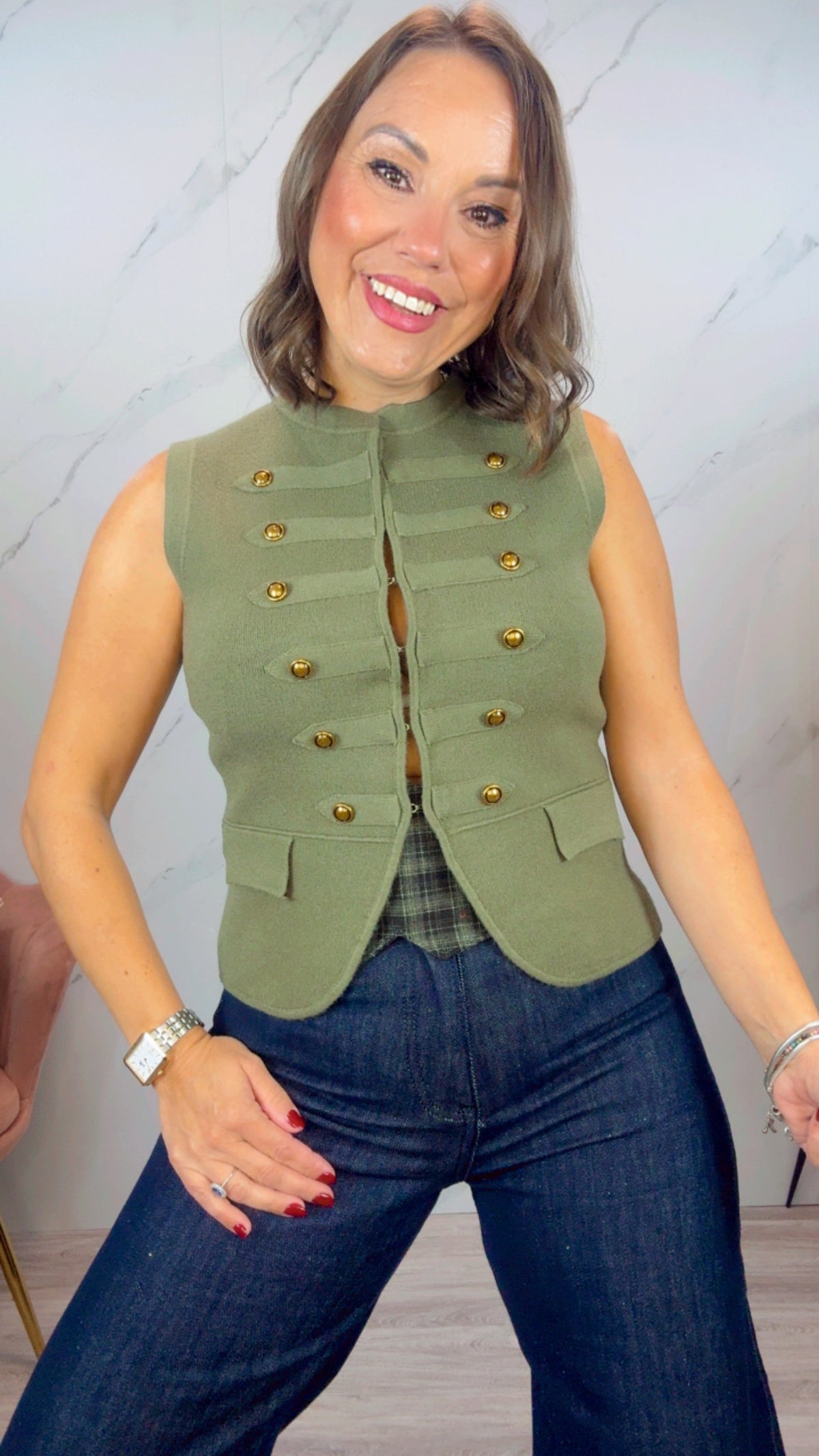 Chaleco Militar Verde Caza