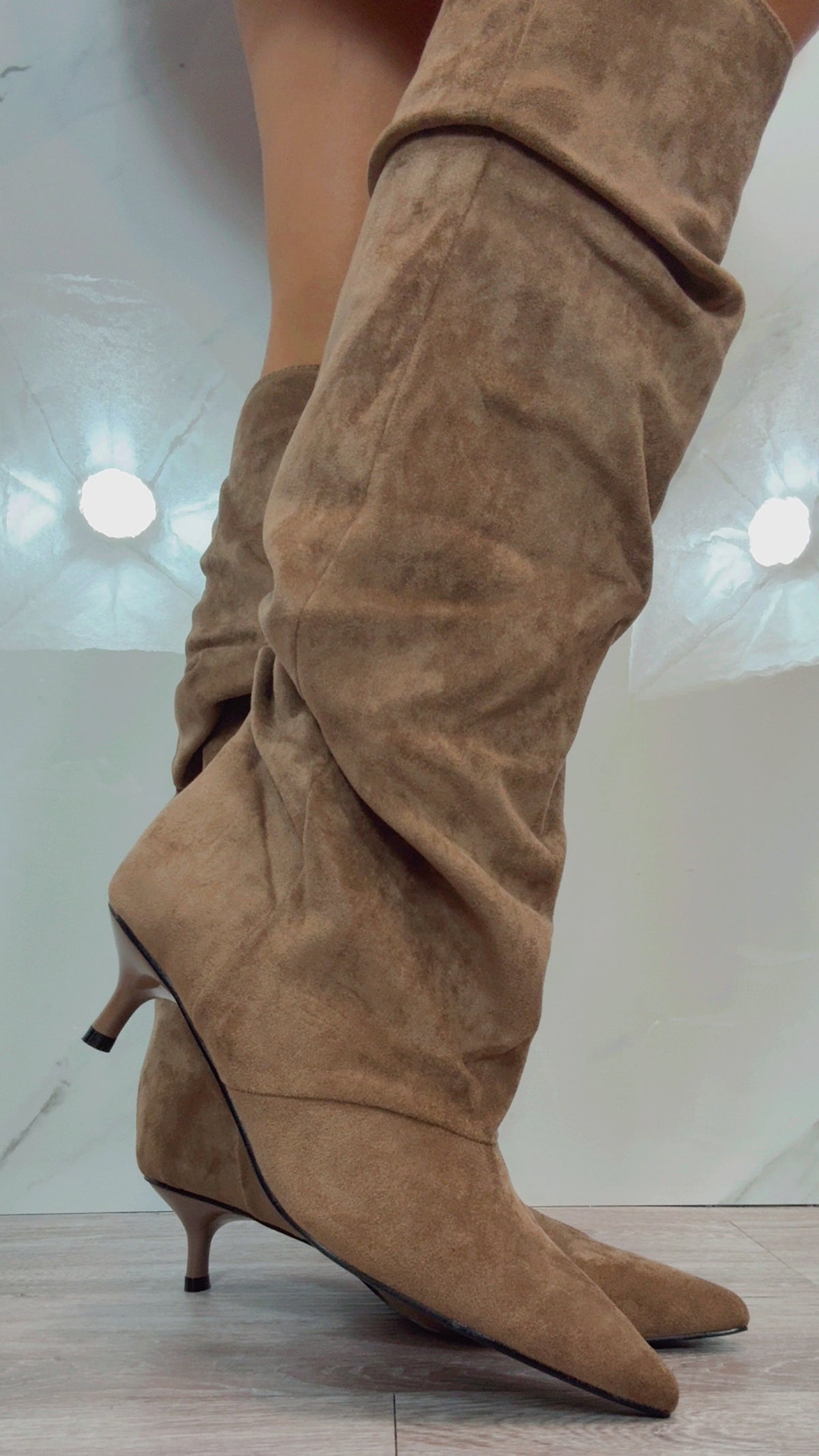 Bota alta Taupe
