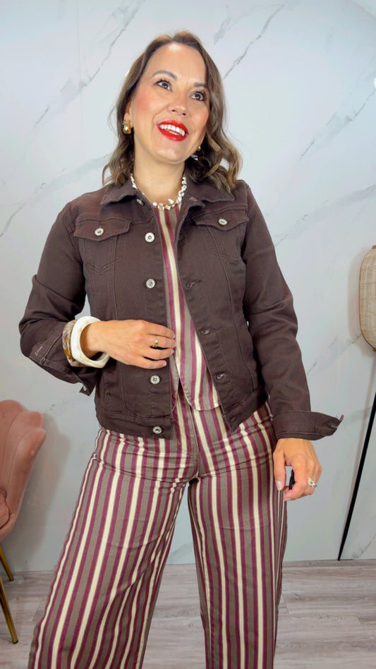 Cazadora Denim Marrón