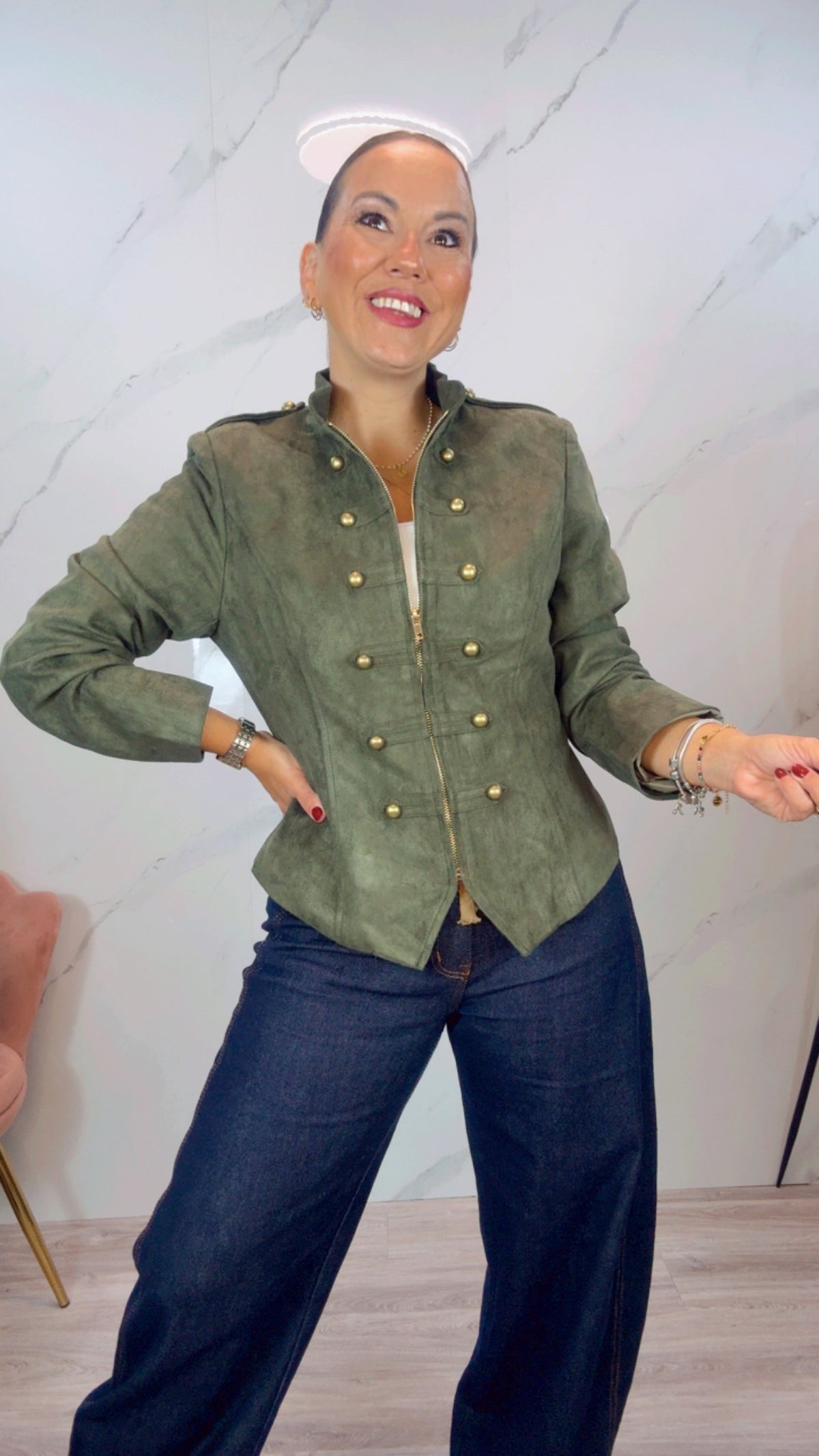 Chaqueta Antelina Verde Caza