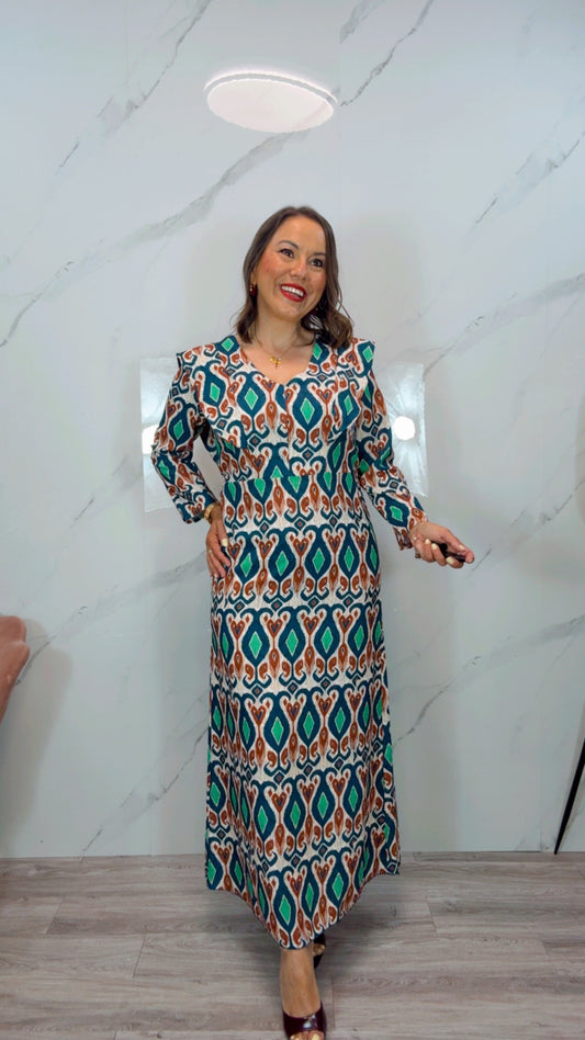 Vestido Teresa aguamarina