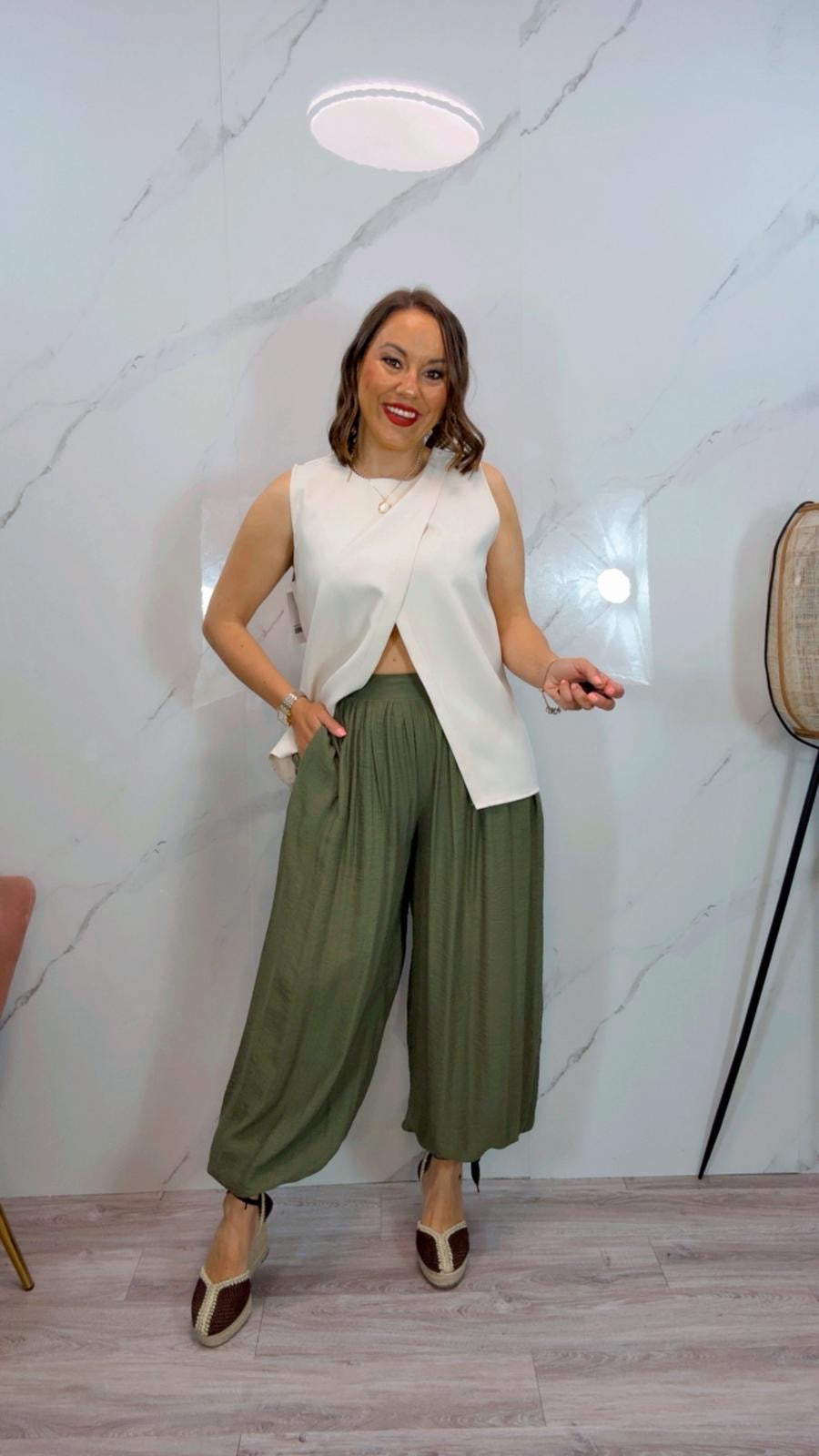 Top Cruzado Beige