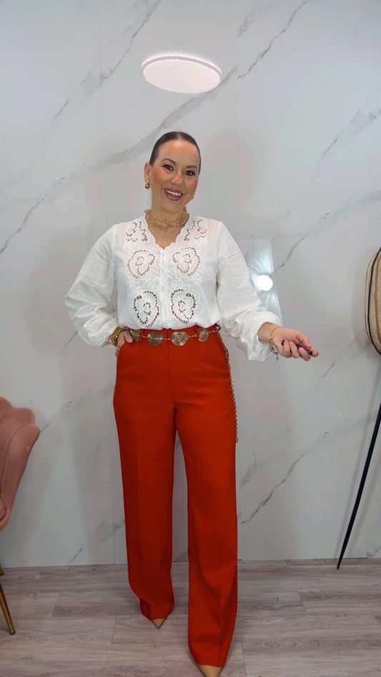 Pantalón Vestir Rojo