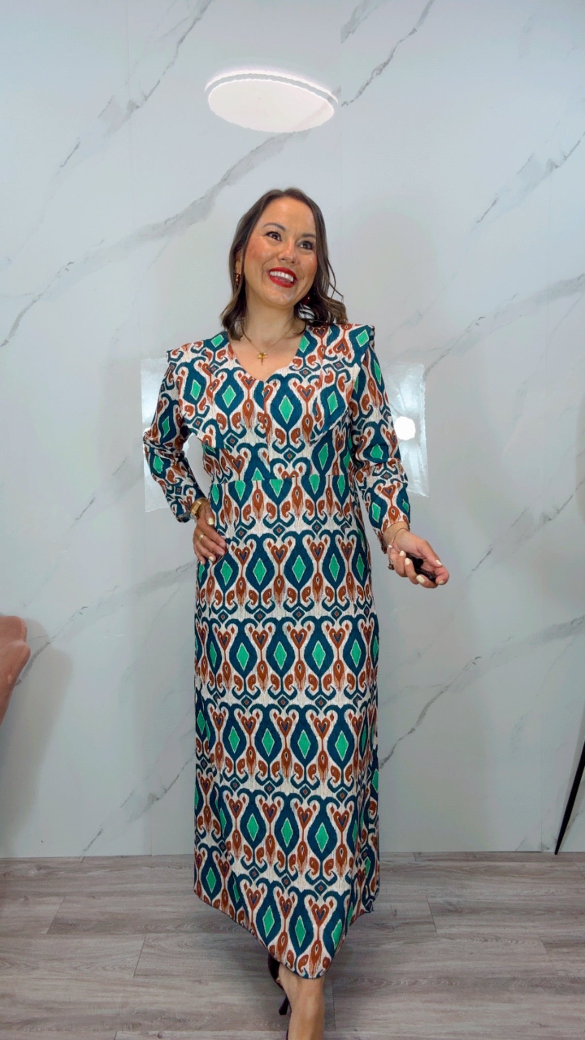 Vestido Teresa aguamarina
