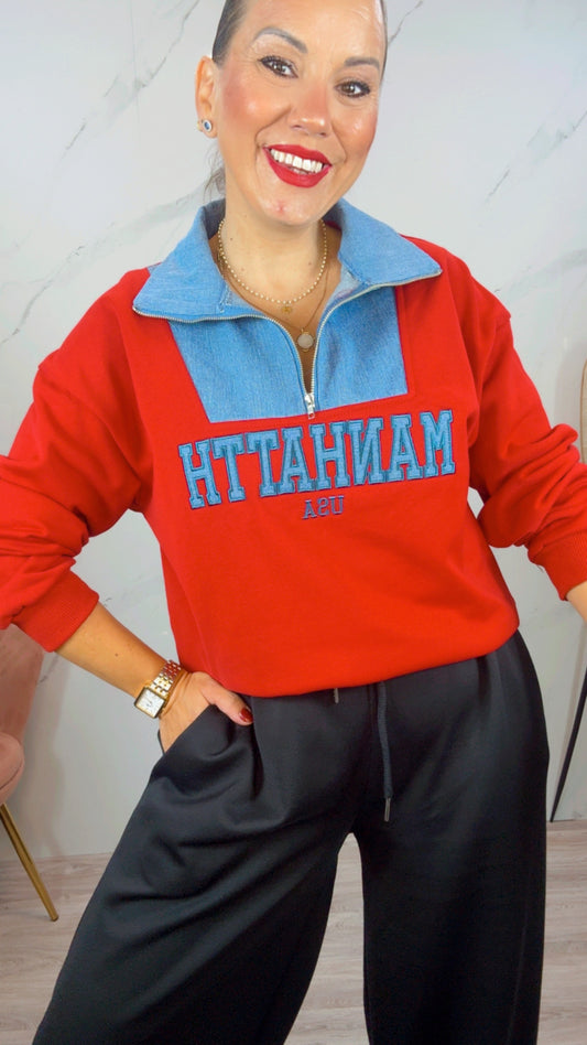 Sudadera Manhattan Roja