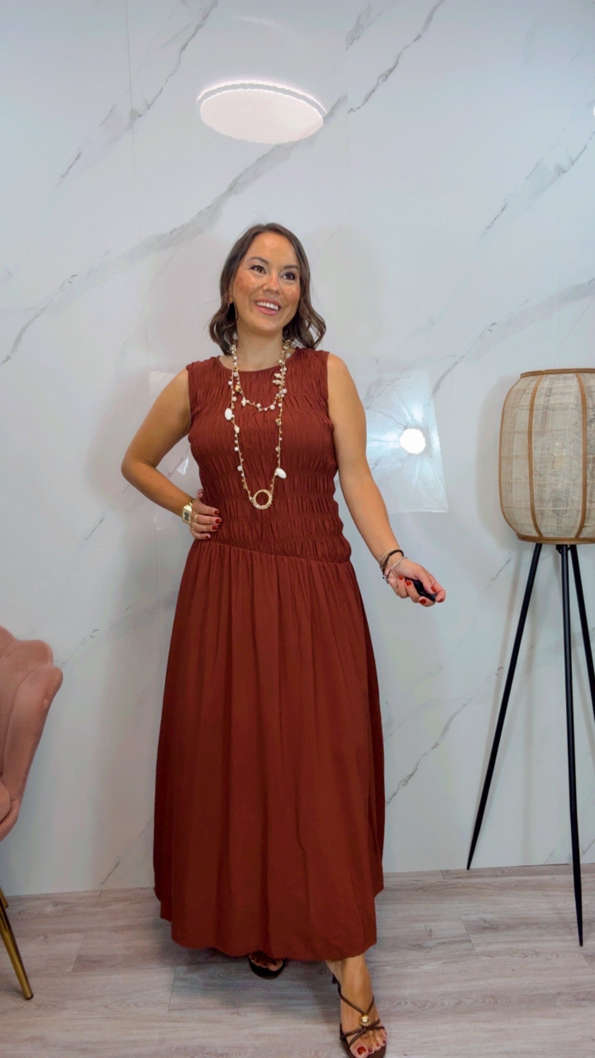 Vestido Asimétrico Burdeos