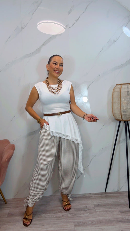 Pantalón Bombacho Taupe
