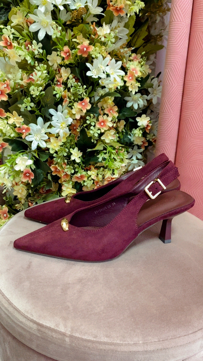 Stiletto Burdeos Destalonado