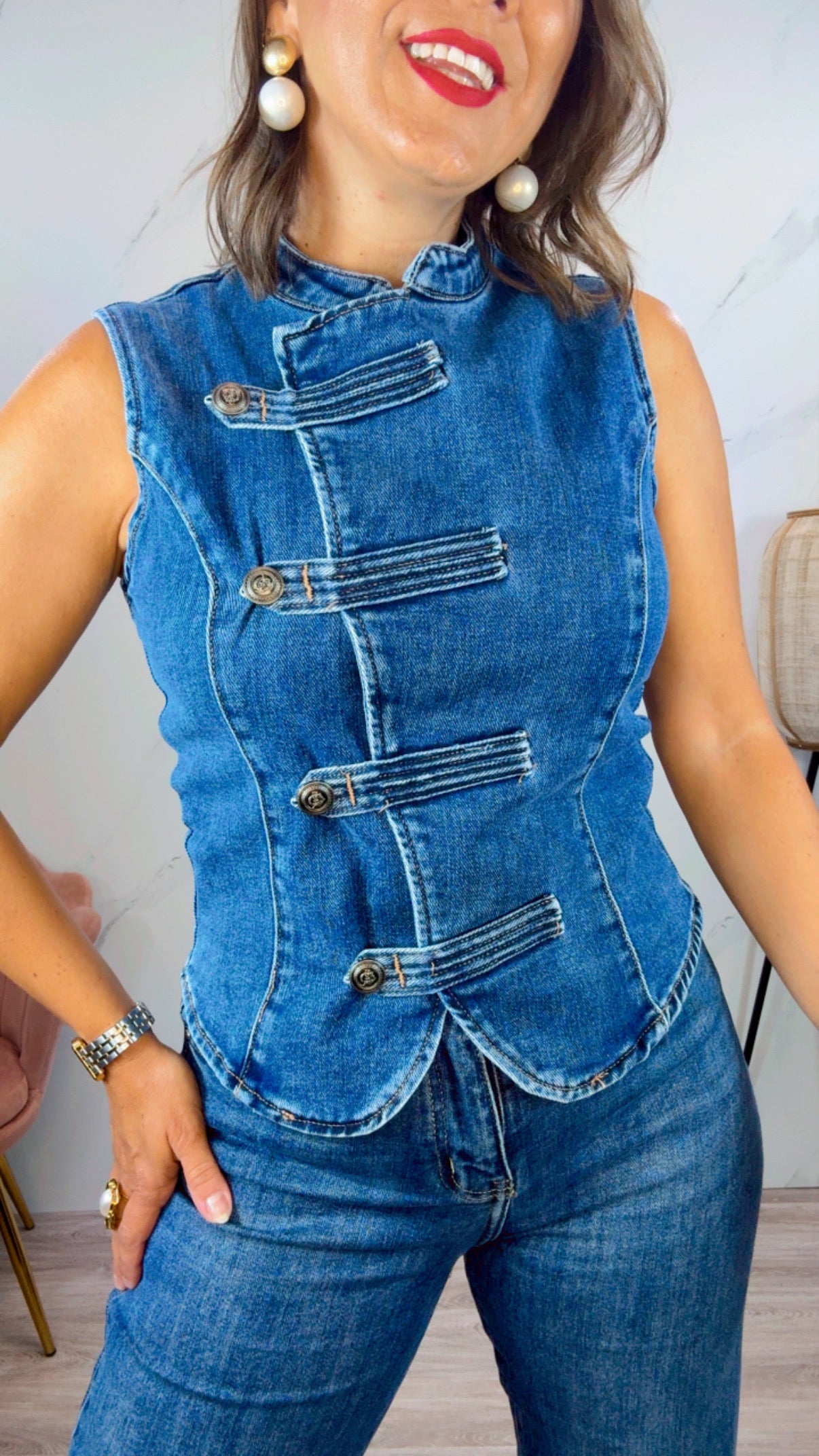 Chaleco Militar Denim