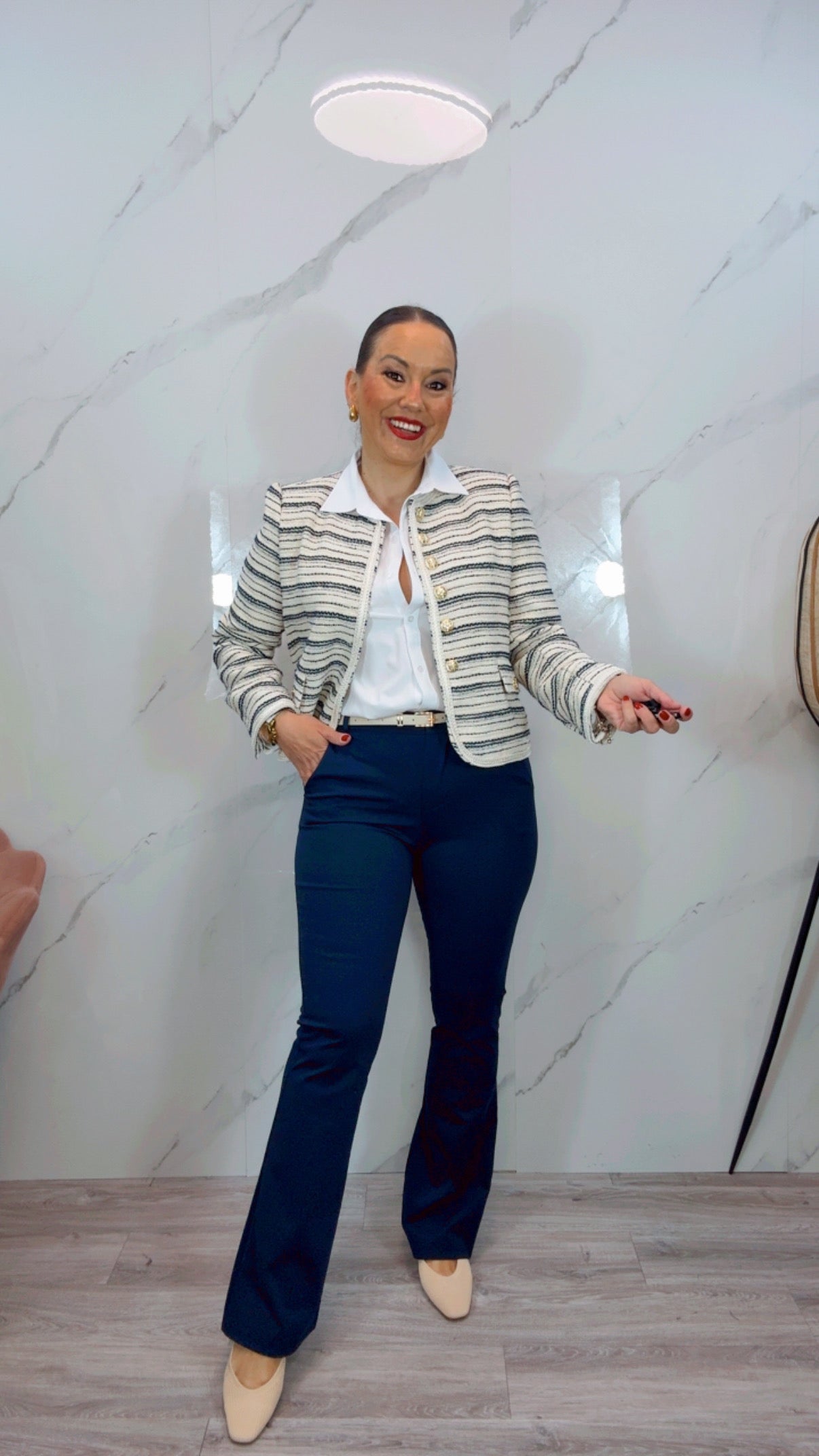 Pantalón chino azul marino