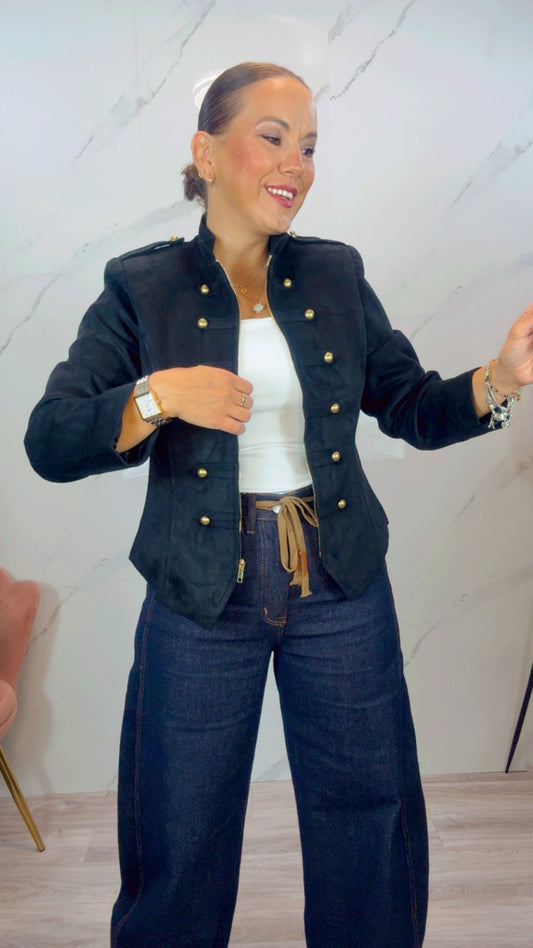 Chaqueta Antelina Negra