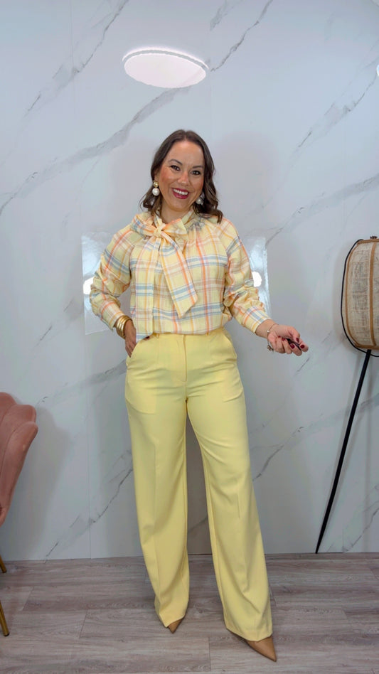 Pantalón vestir Amarillo