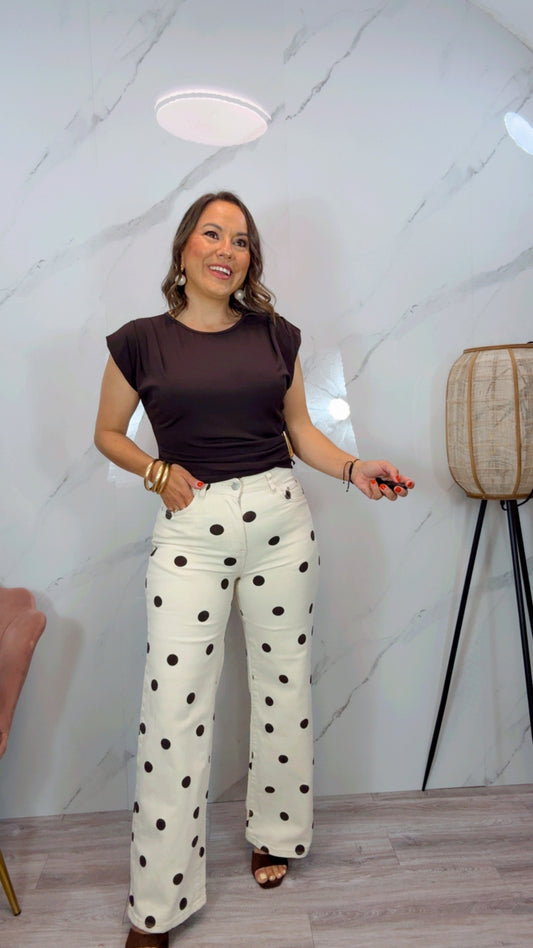 Pantalón Lunar Marrom chocolate