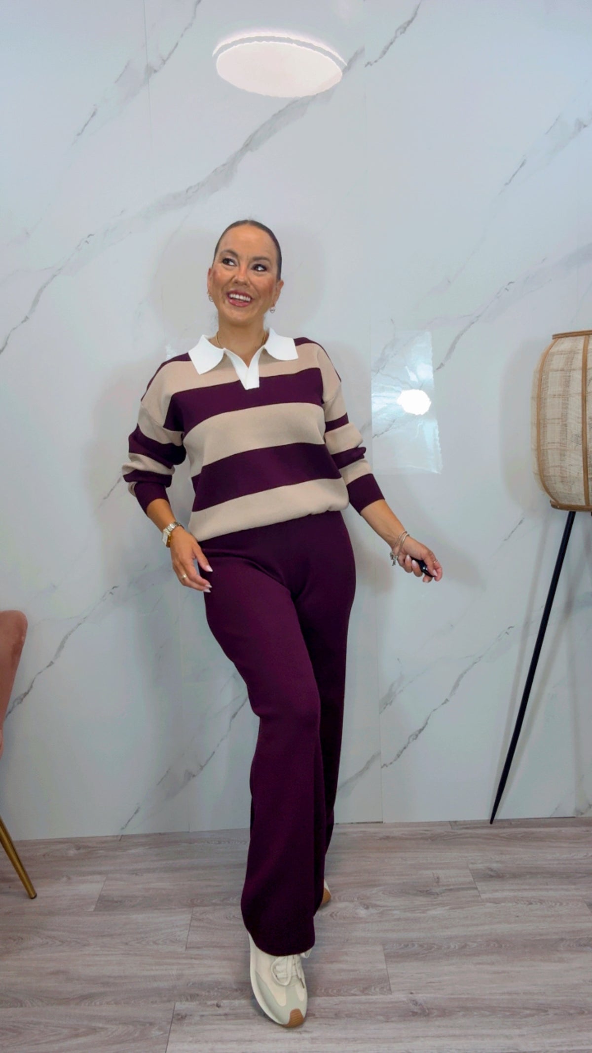 Conjunto Beneton Berenjena