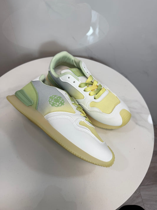 Zapatilla Hispana Amarilla y Agua Marina