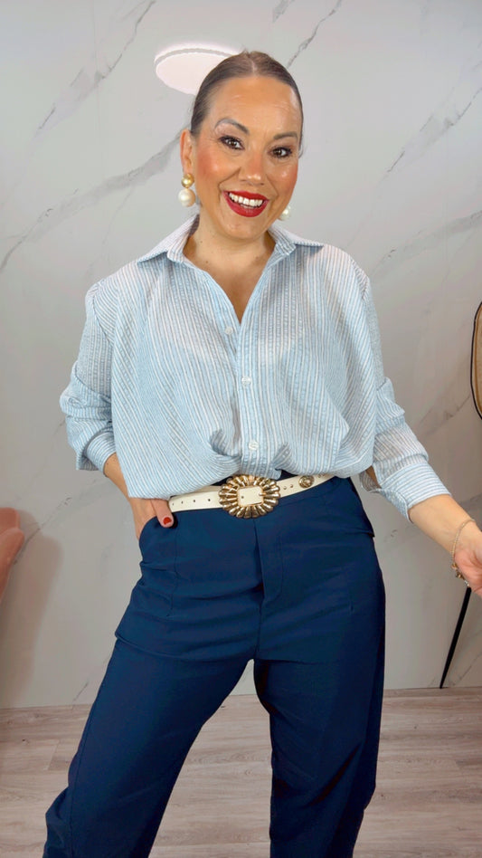 Camisa croppe Celeste