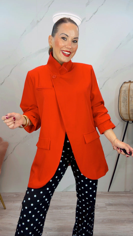Chaqueta Cruzada Roja