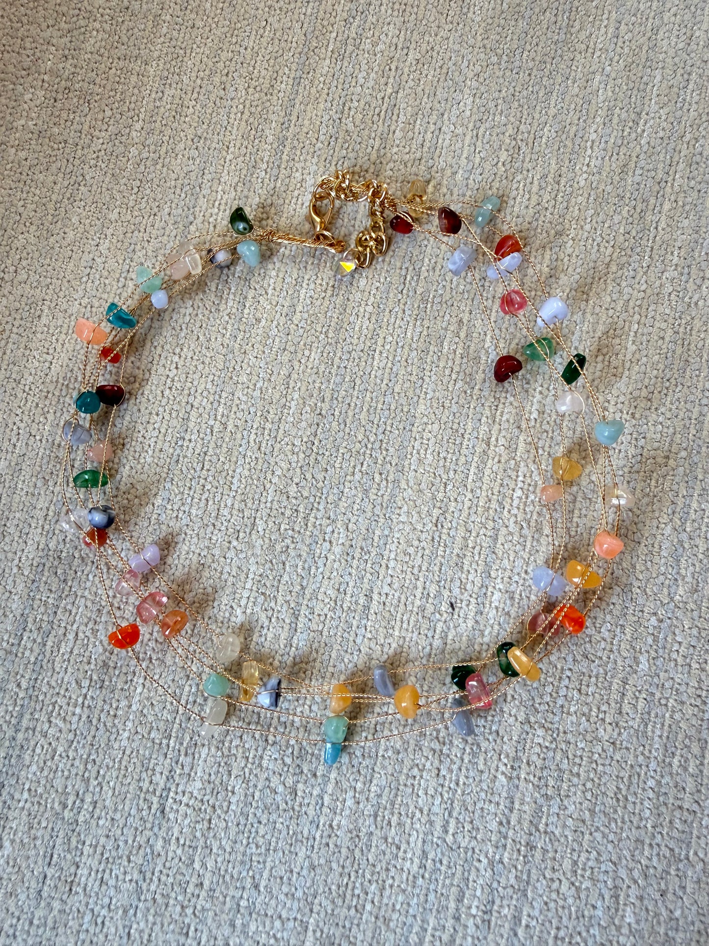 Choker piedras colores