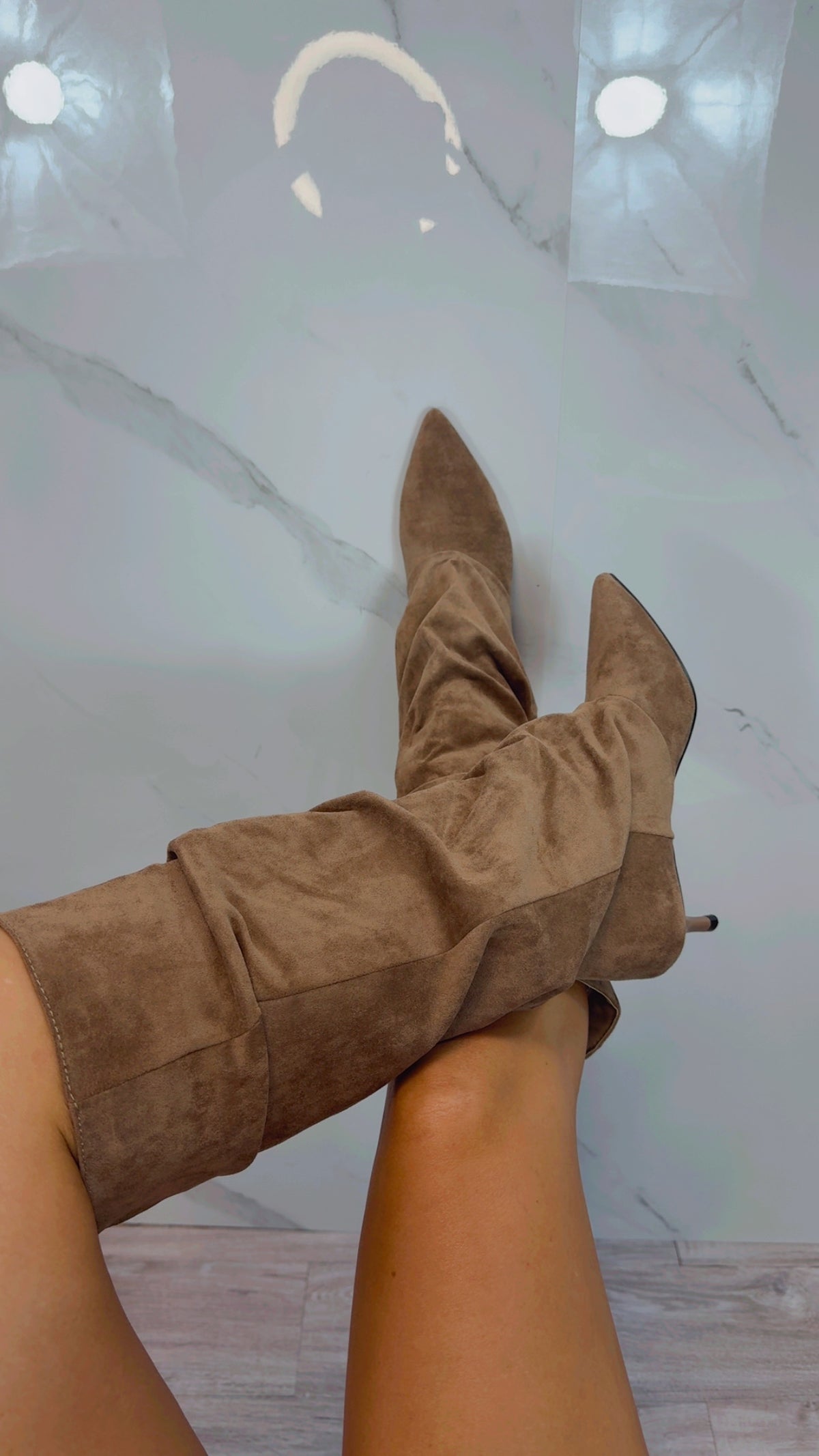 Bota alta Taupe