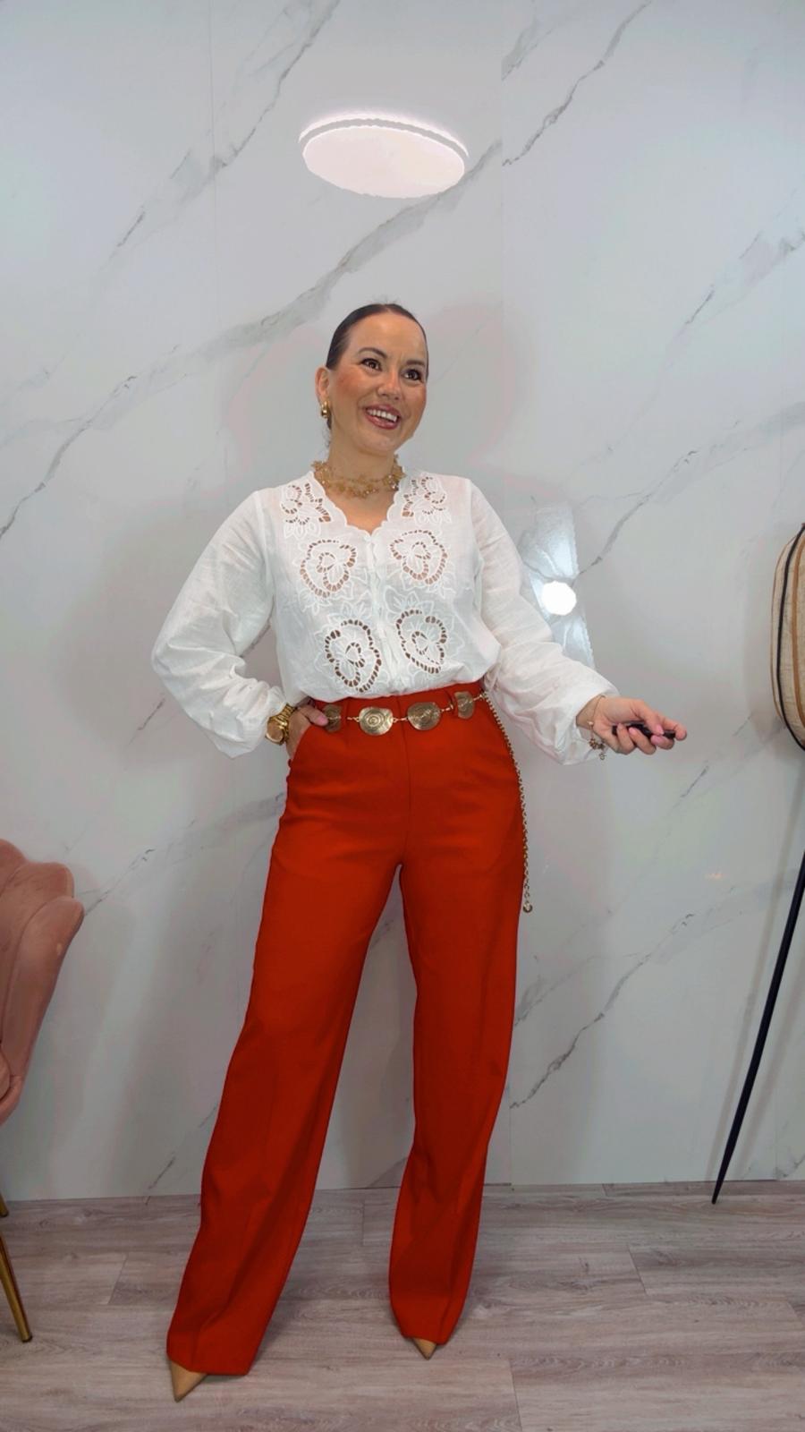 Pantalón Vestir Rojo