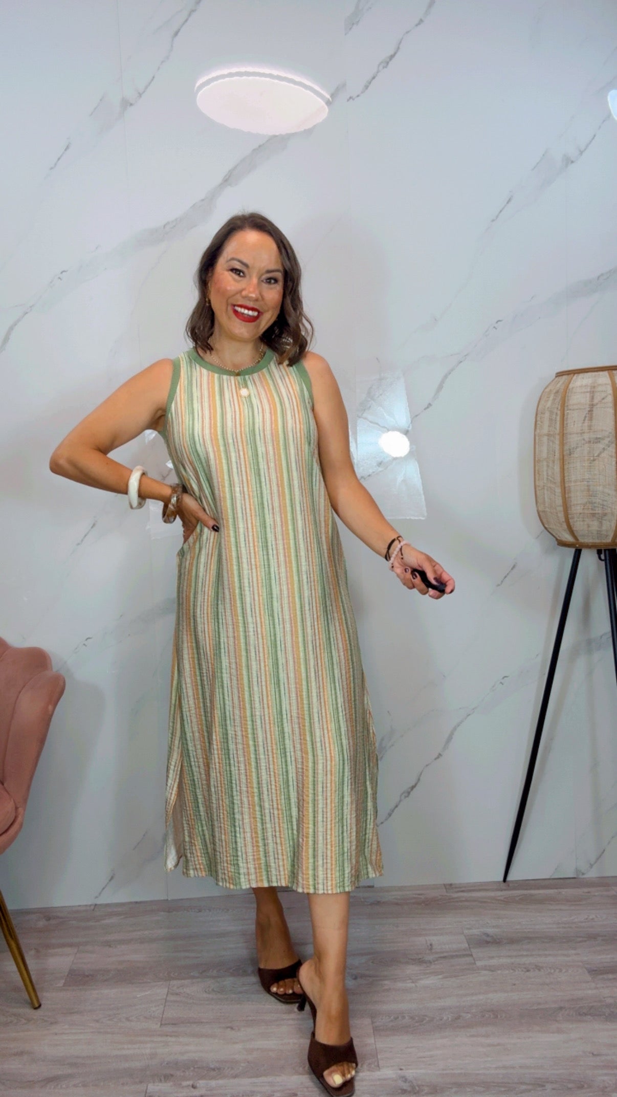 Vestido Rayas midi