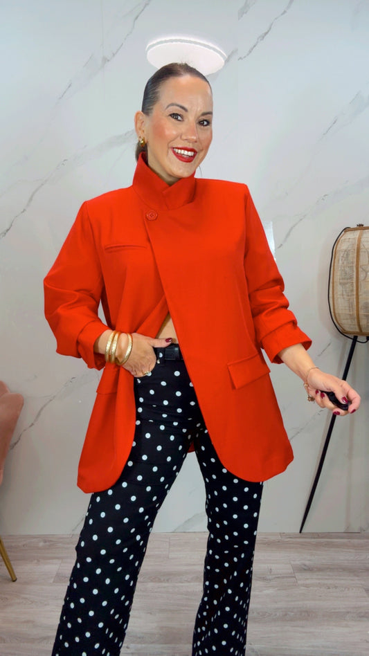 Chaqueta Cruzada Roja