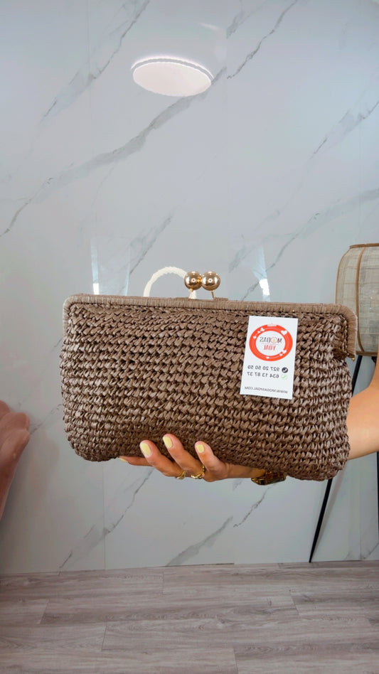 Bolso Rafia Marrón