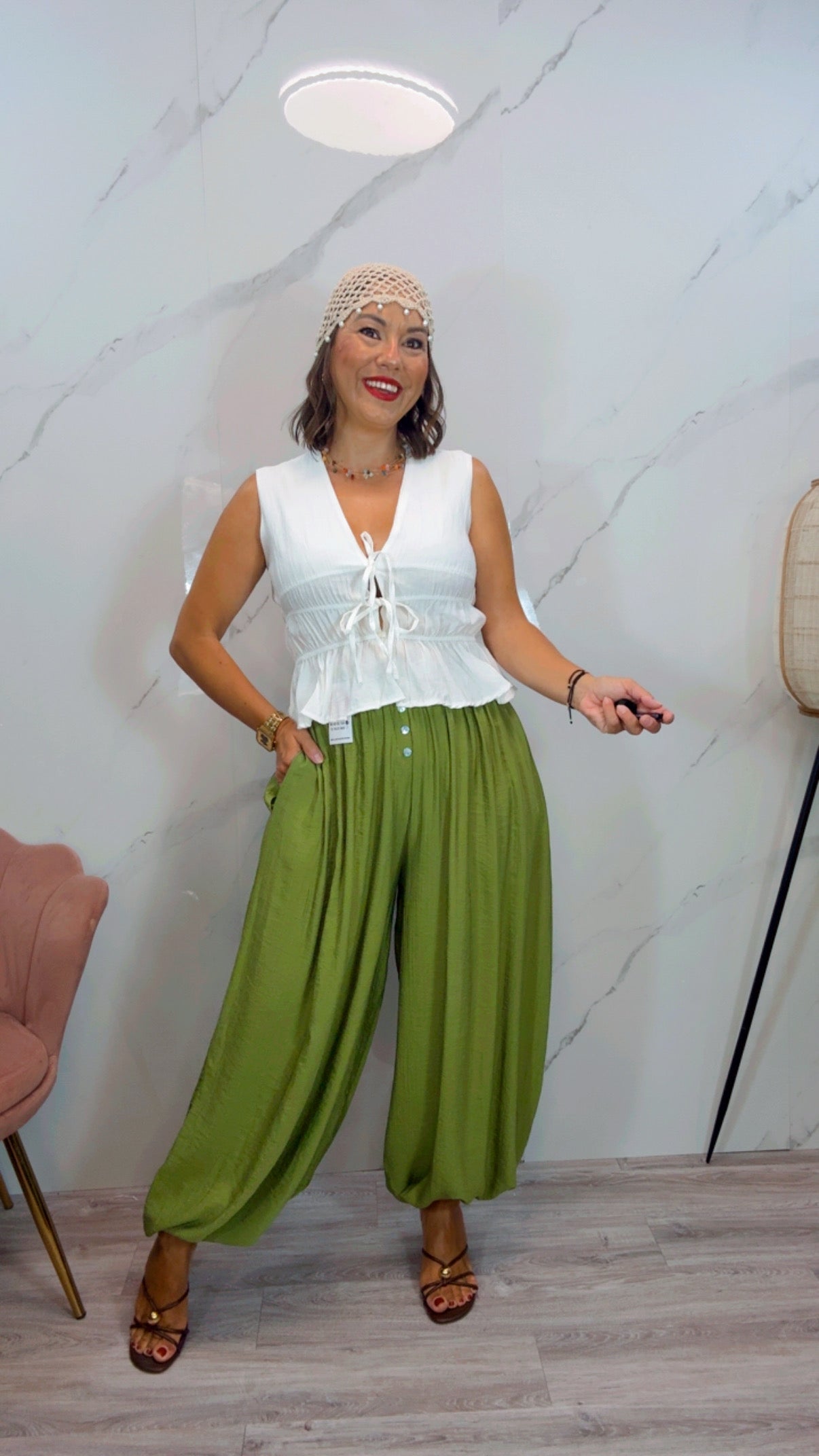Pantalón Bombacho Pistacho