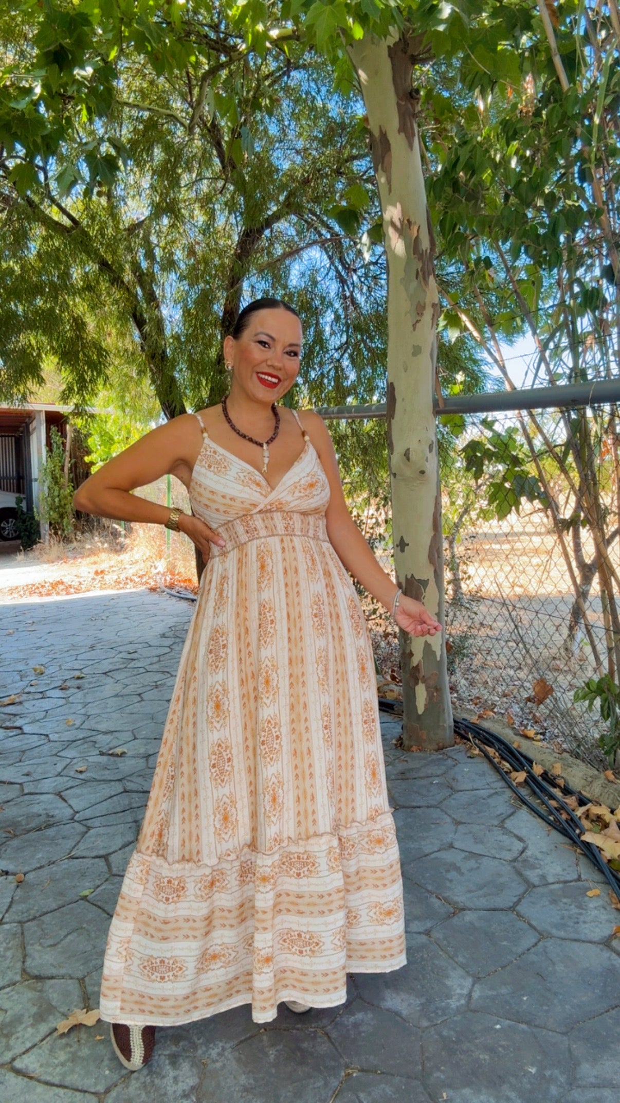 Vestido Zoco Marrón y Mostaza