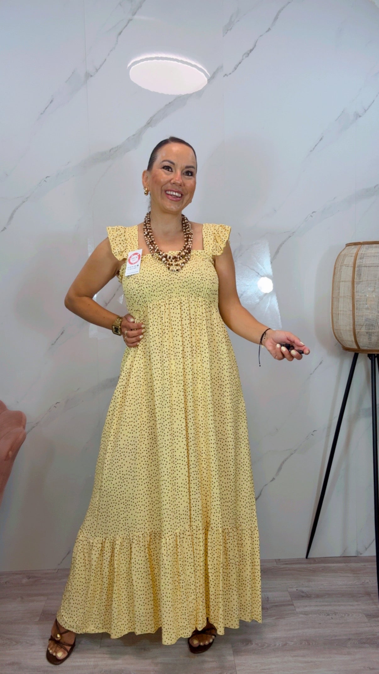 Vestido Topos Amarillo