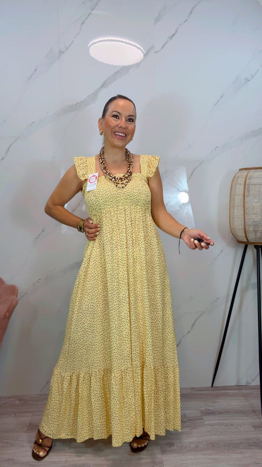 Vestido Topos Amarillo