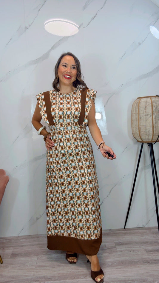 Vestido Juncal Marrón