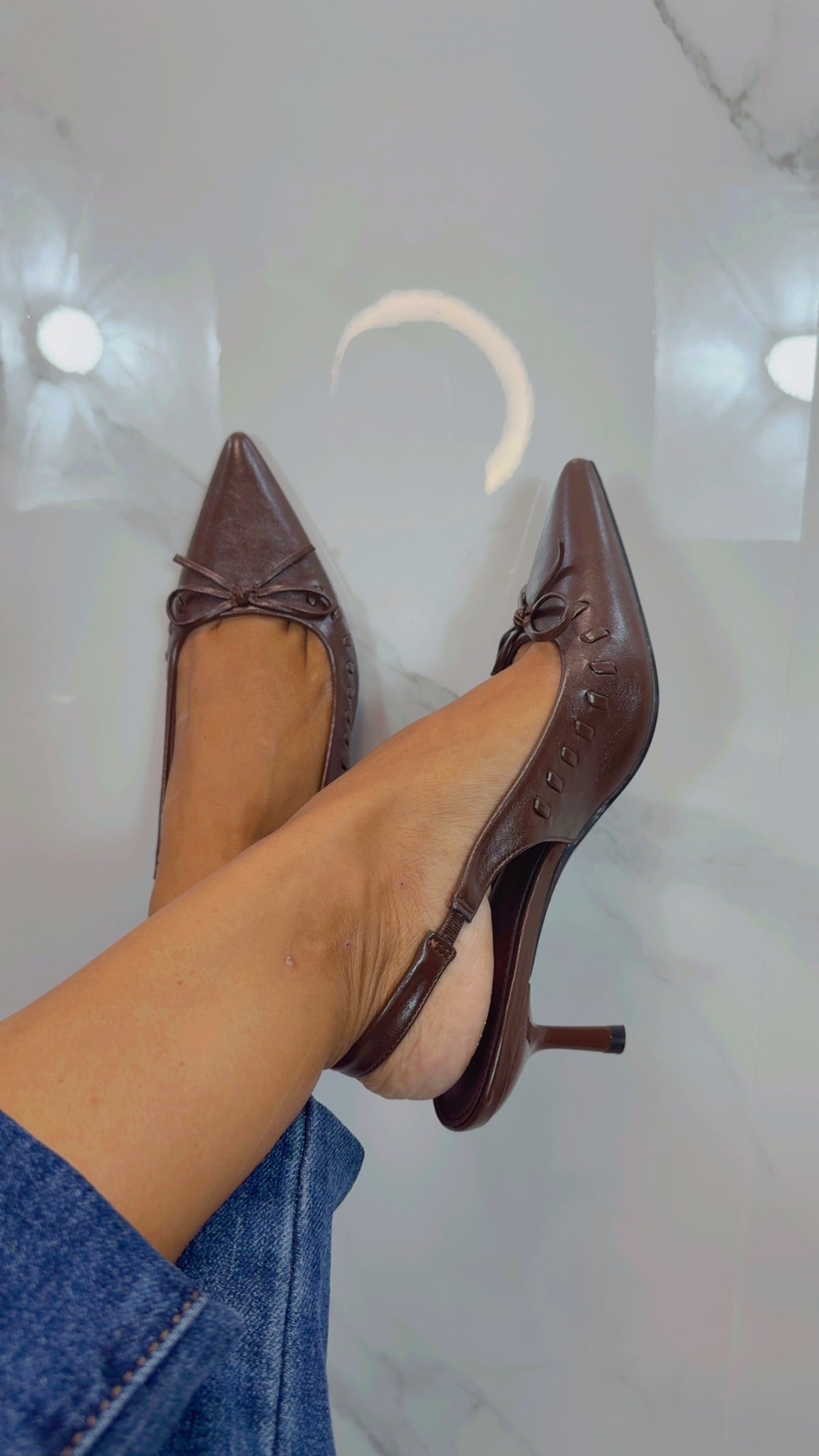 Zapato tacón Marrón chocolate