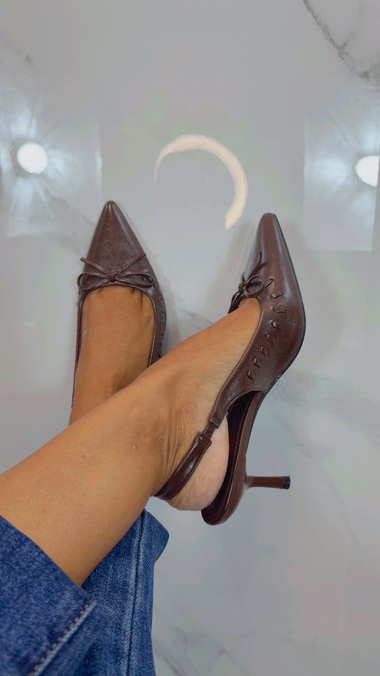 Zapato tacón Marrón chocolate